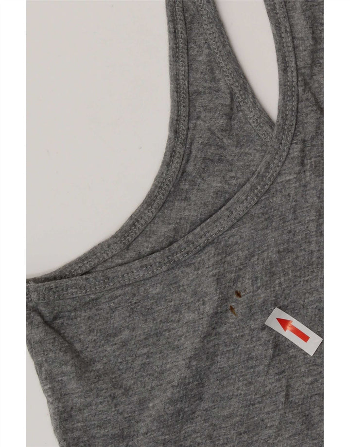 Puma Débardeur graphique pour femme UK 12 Gris moyen Coton