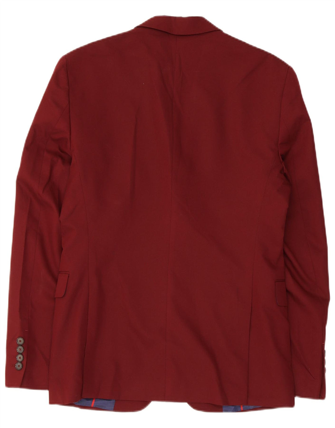 Zara Veste blazer à 2 boutons pour homme EU 46 Petit Bordeaux