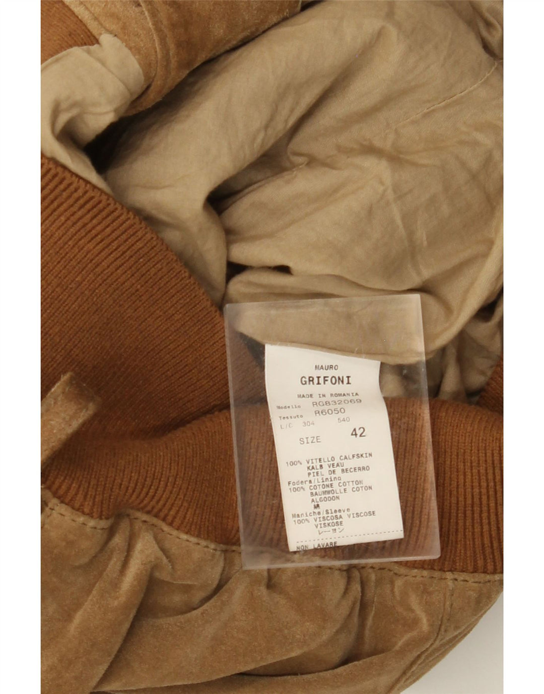 MAURO GRIFONI Blouson Bomber En Daim Femme IT 42 Cuir Marron Moyen