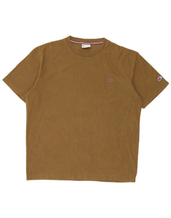 Champion T-Shirt Homme Kaki Moyen Coton