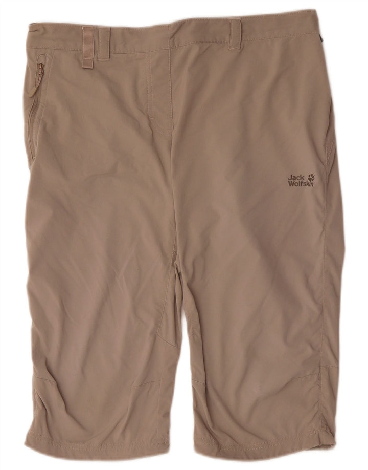 Jack Wolfskin Bermuda Femme UK 12 Medium W34 Kaki Polyamide