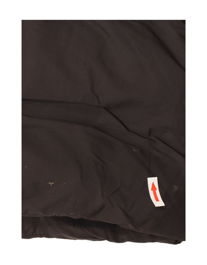 Zara Manteau rembourré sans manches à capuche pour femme UK 14 Polyester noir moyen