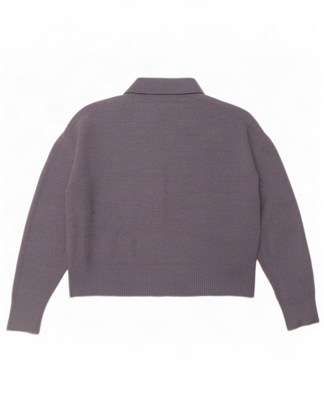 Zara Pull court surdimensionné à col roulé pour femme UK 14 Bleu moyen