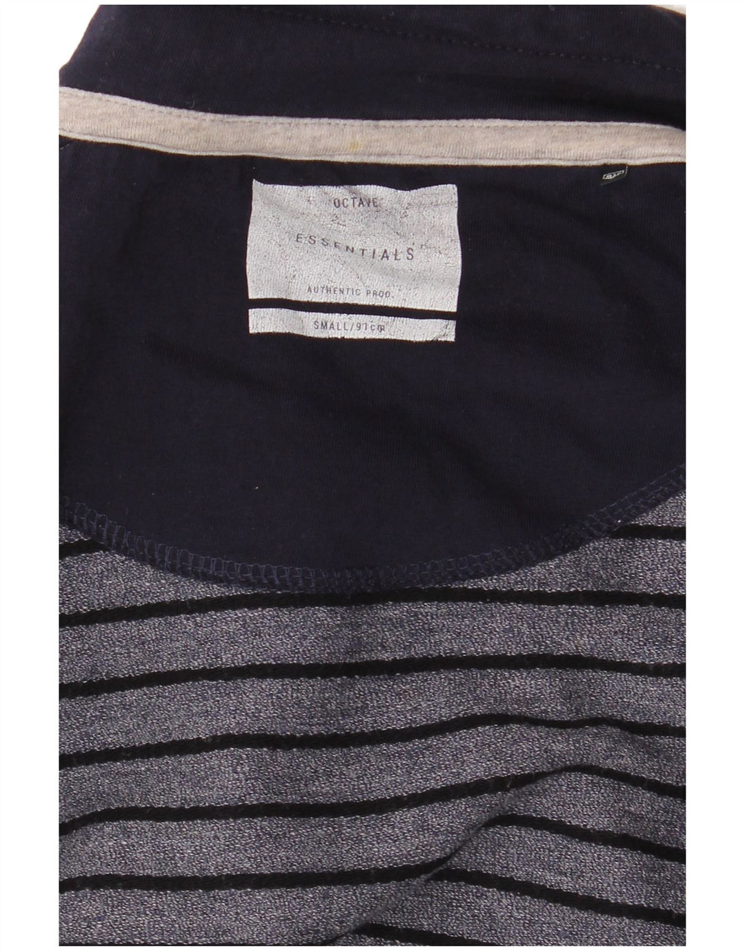 Essentials Haut à manches longues pour homme Bleu marine rayé