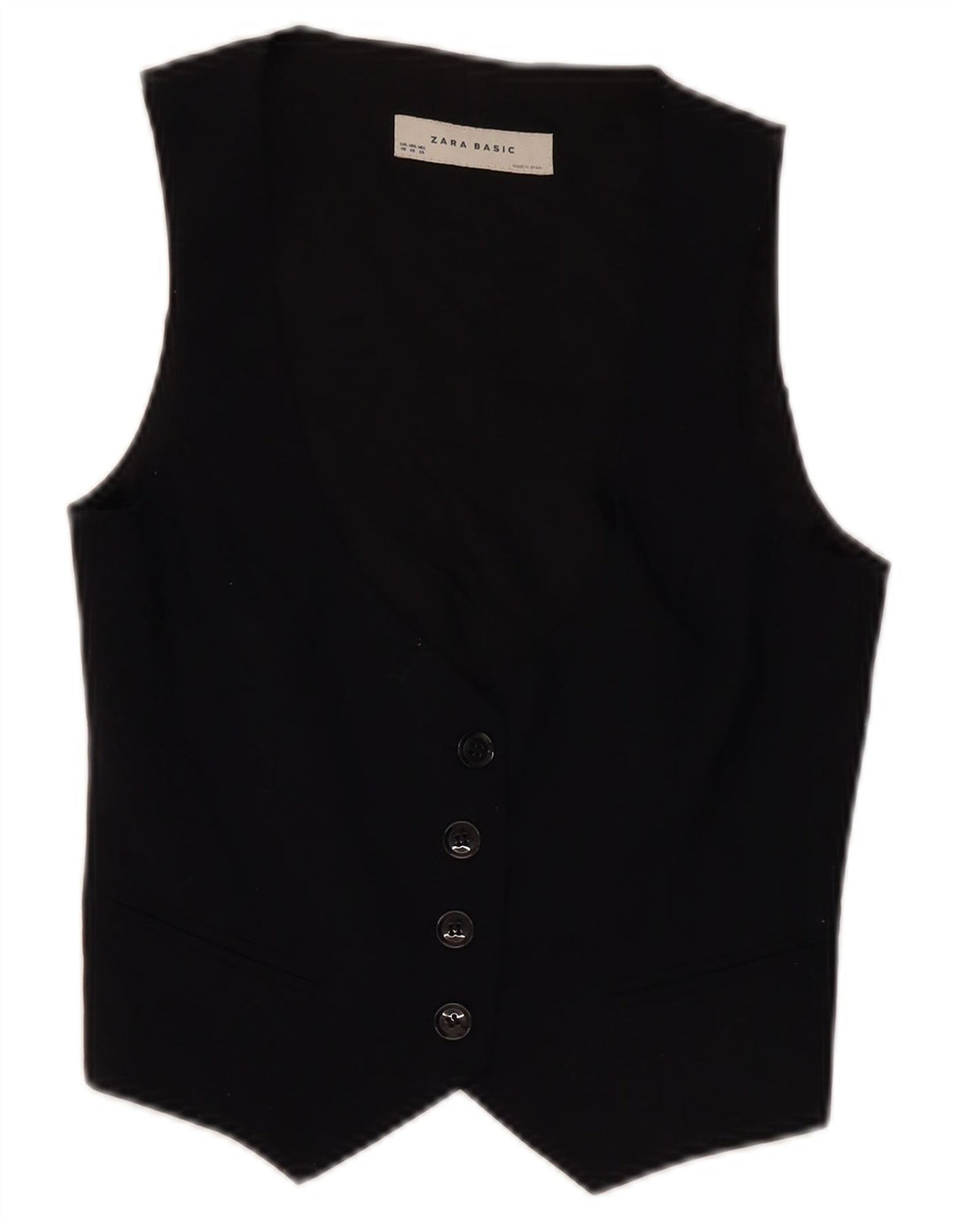 Zara Femme Gilet UK 6 XS Noir Polyester