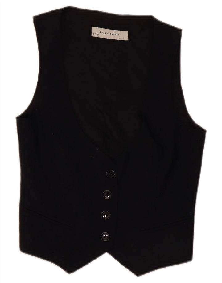 Zara Femme Gilet UK 6 XS Noir Polyester