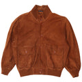 Essebi Blouson aviateur en daim coupe ample pour homme EU 46 petit cuir marron