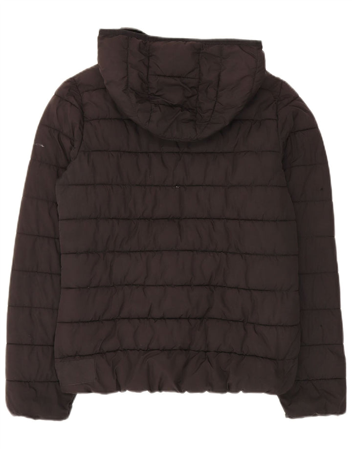 Champion Veste matelassée à capuche pour femme UK 10 Small Noir Polyester