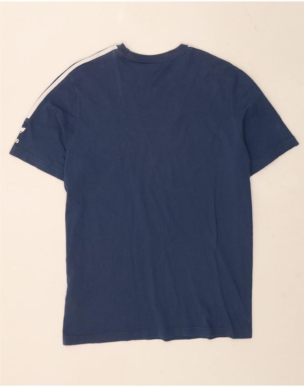 Adidas T-Shirt Graphique Homme Top XL Bleu Marine Coton