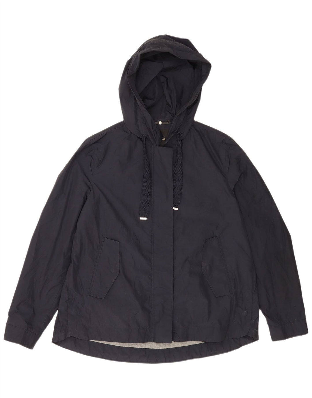 Massimo Dutti Veste bomber surdimensionnée à capuche pour femme UK 14 Bleu marine moyen