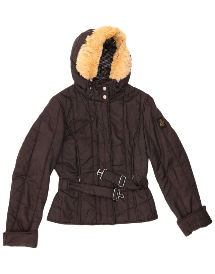 REFRIGIWEAR Veste matelassée à capuche pour femme UK 14 Medium Noir Polyamide