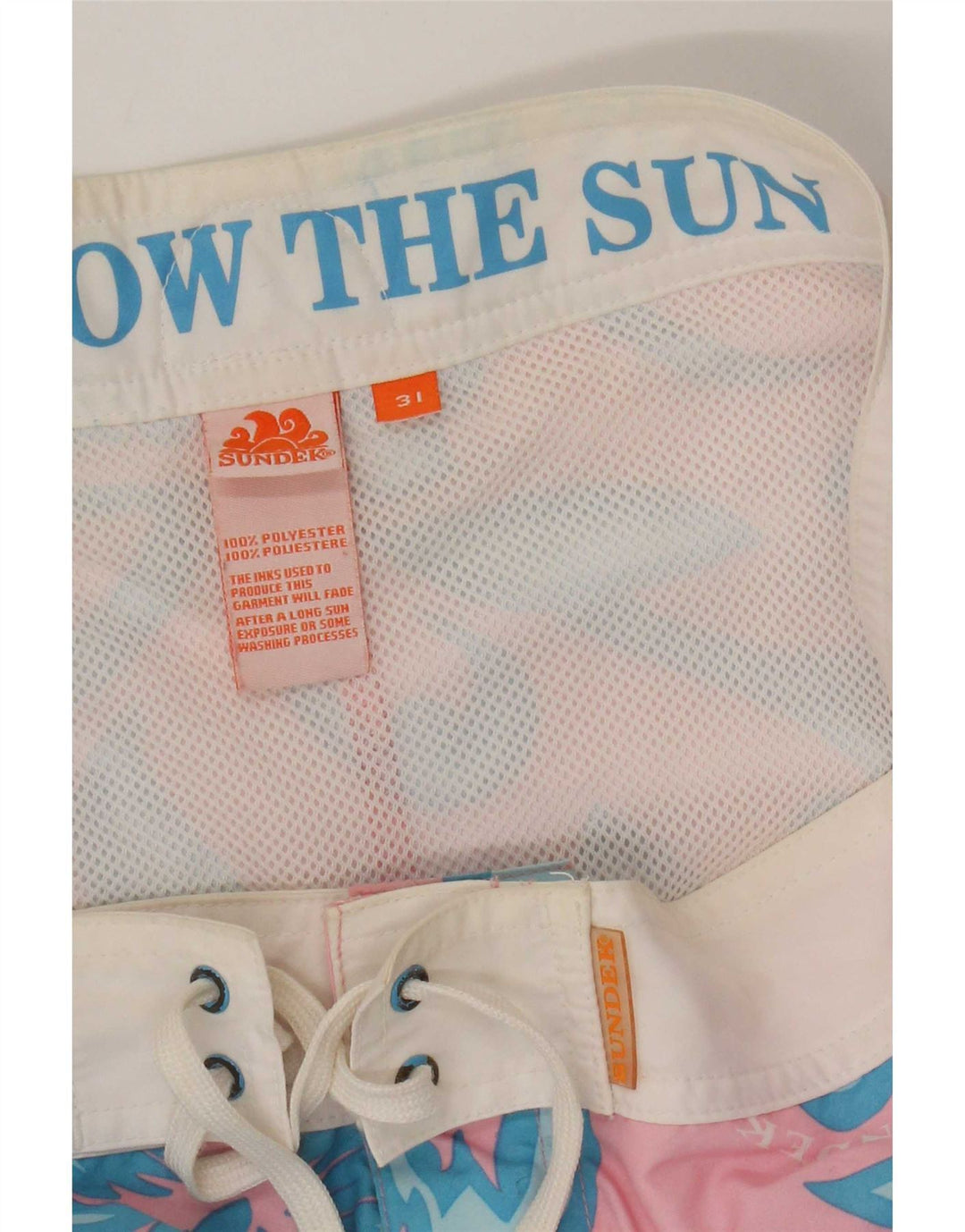 Sundek Short de bain graphique pour homme en polyester floral rose moyen