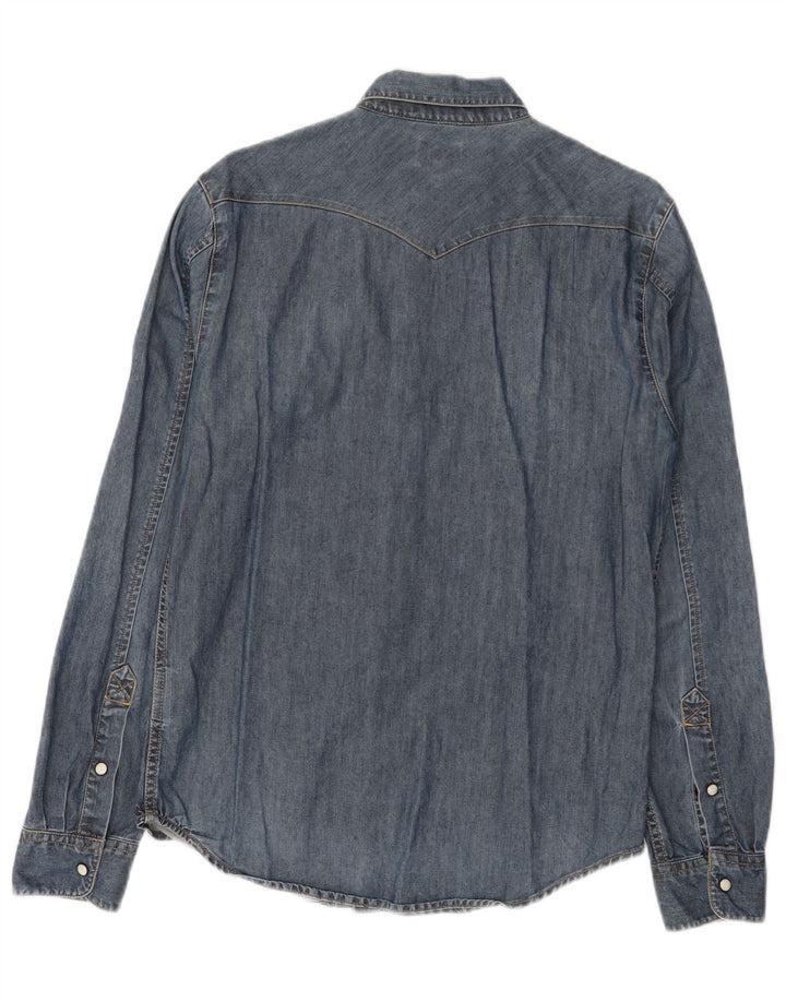 Lee Chemise en Jean Homme Bleu Moyen Coton