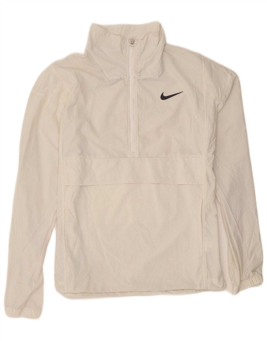 Nike Haut de survêtement à col zippé pour homme Nylon blanc moyen