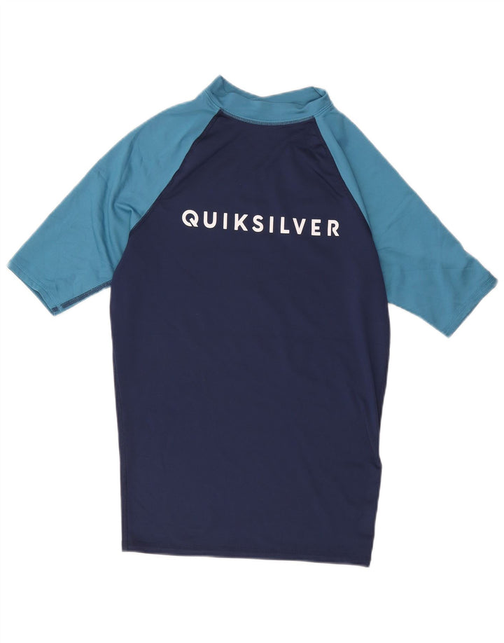 Quiksilver T-Shirt Graphique Homme Bleu Marine Moyen Colourblock