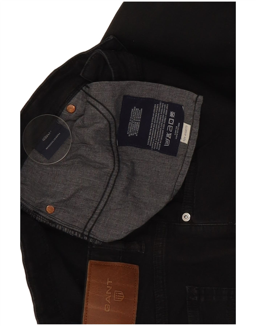 Gant Jean Droit Femme W30 L27 Noir Coton