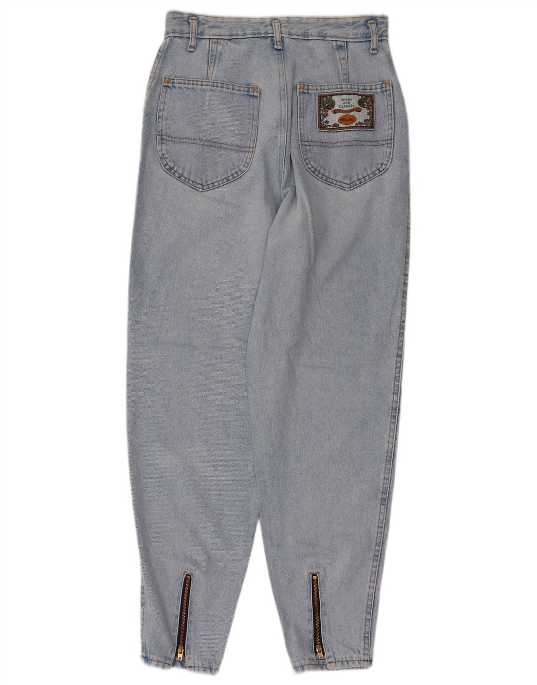 VINTAGE Jean fuselé taille haute femme W29 L27 bleu