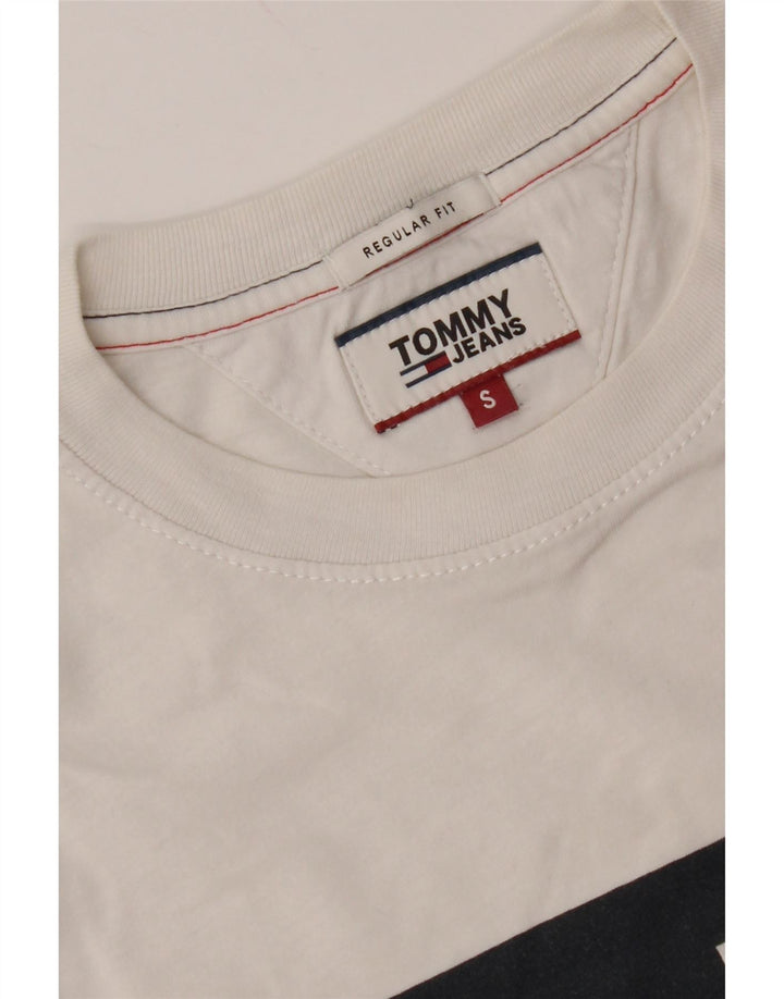 TOMMY HILFIGER T-Shirt Graphique Homme Petit Blanc Colourblock