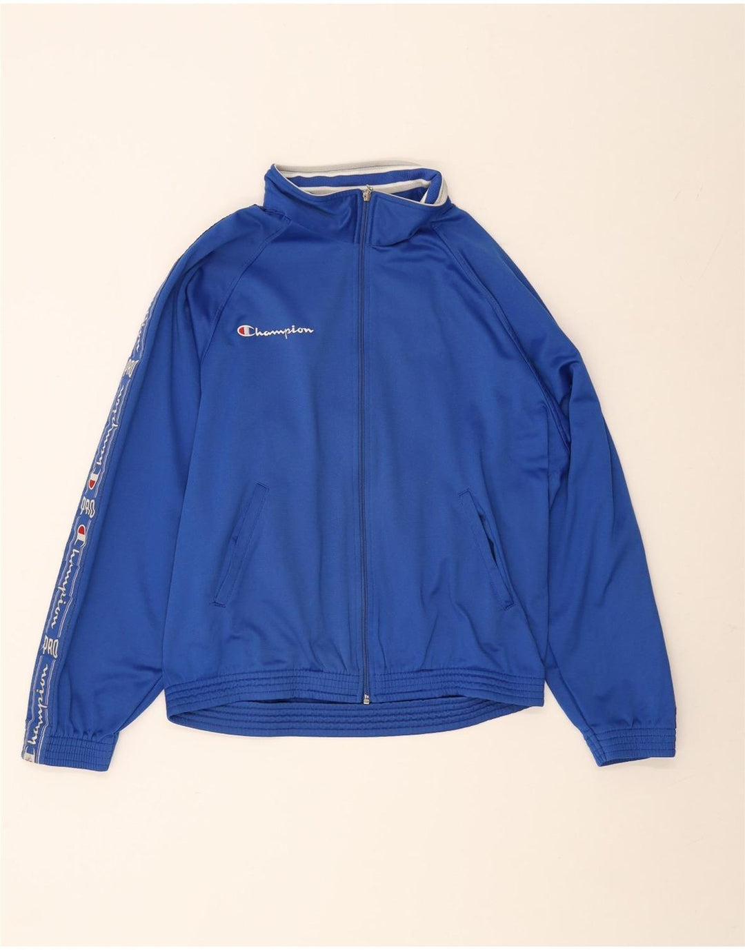 Champion Veste de Survêtement Graphique Homme Bleu Moyen Colourblock