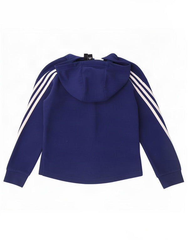 Adidas Pull à capuche zippé en polaire Primegreen pour fille 9-10 ans Bleu marine