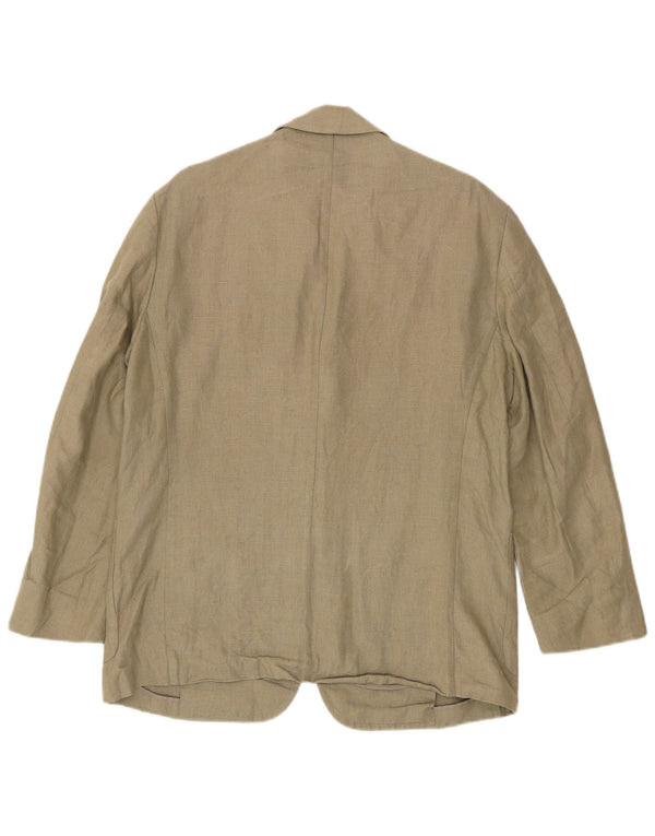 Marks & Spencer Veste blazer à 3 boutons pour homme UK 40 Lin kaki moyen