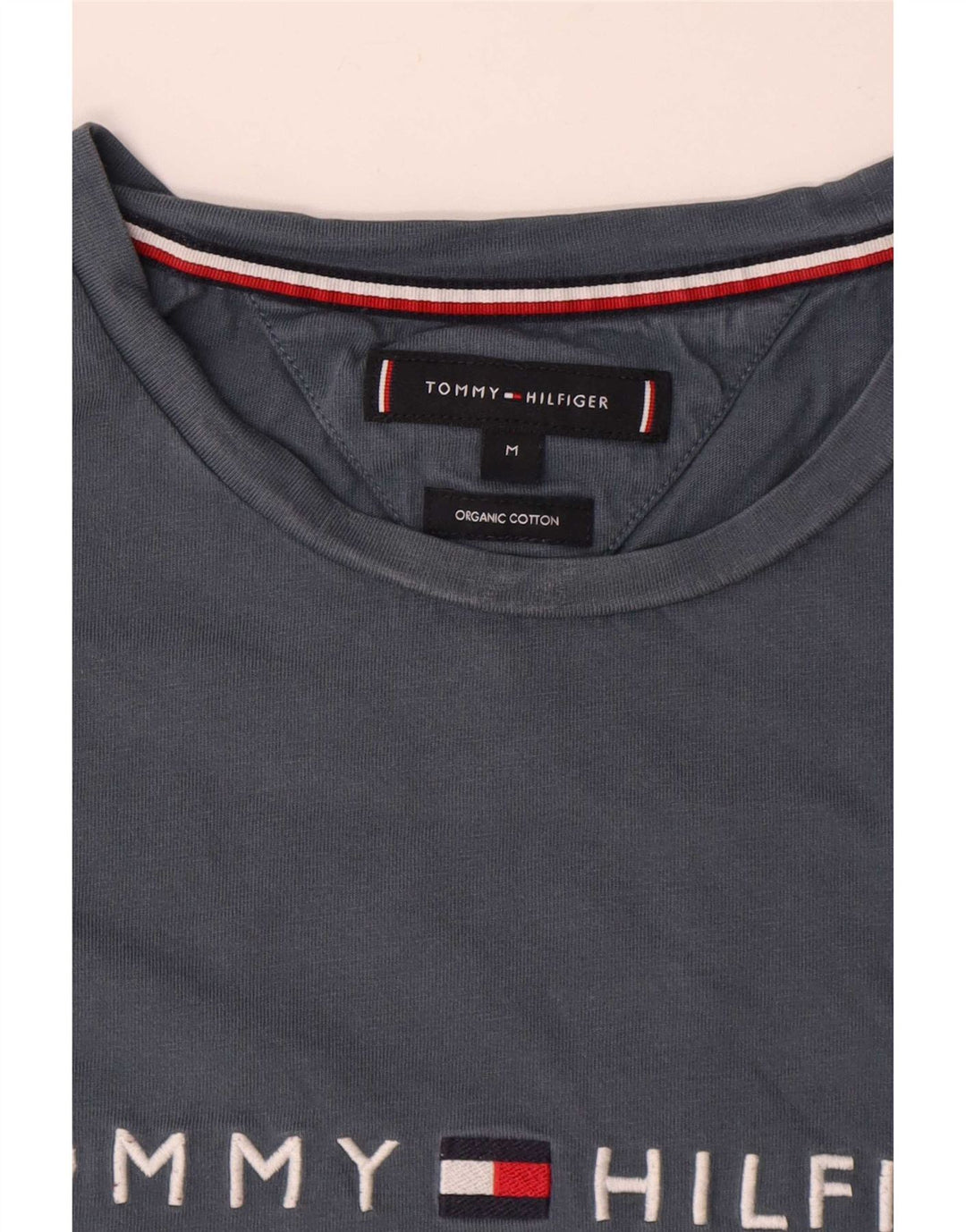Tommy Hilfiger T-Shirt Graphique Homme Gris Moyen Coton
