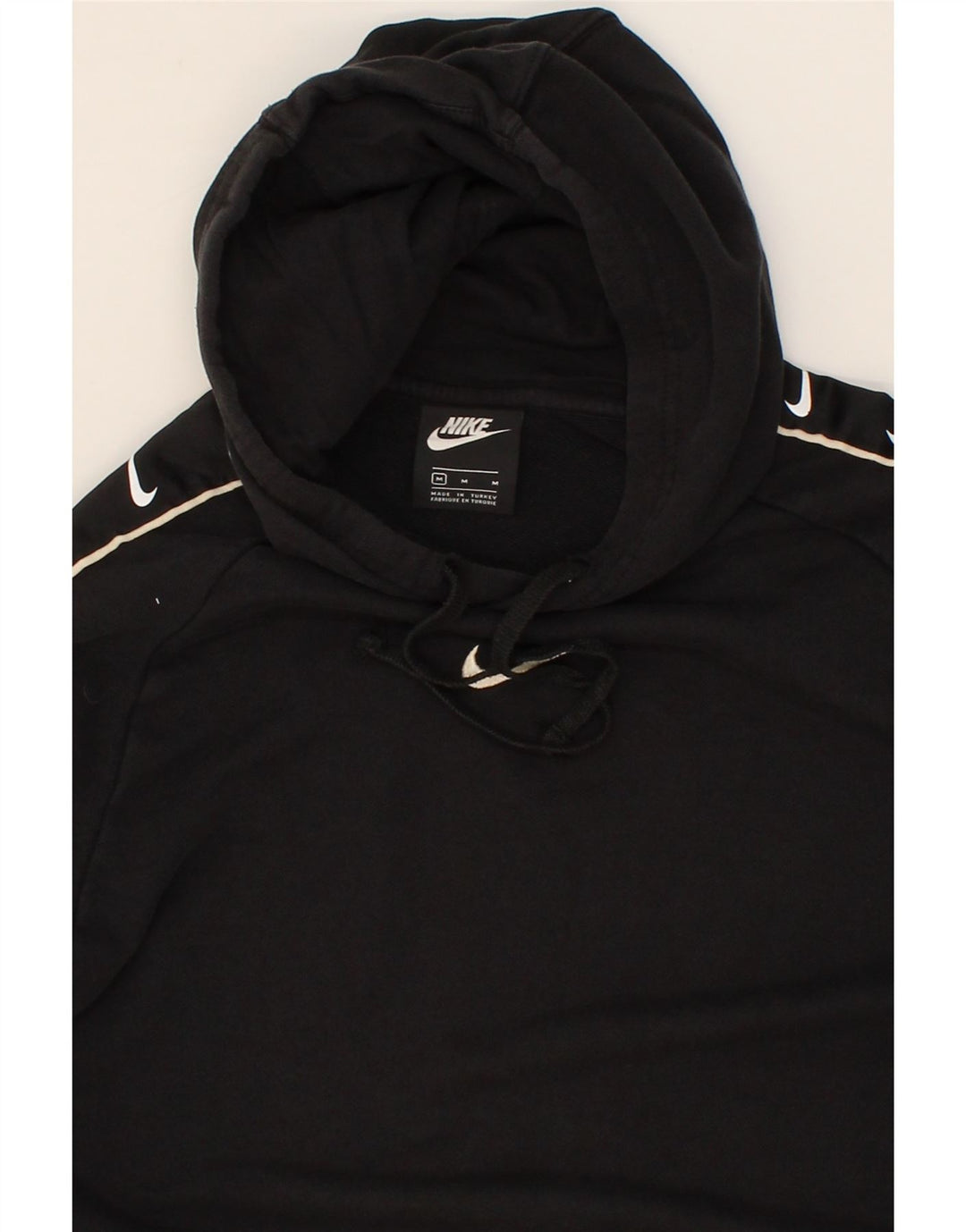 NIKE Pull à capuche graphique pour homme en coton noir moyen