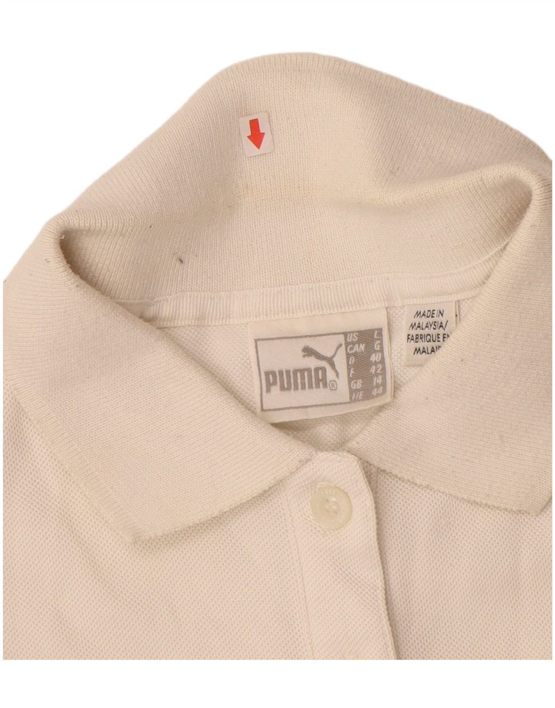 PUMA Polo sans manches pour femme UK 14 Medium Off White