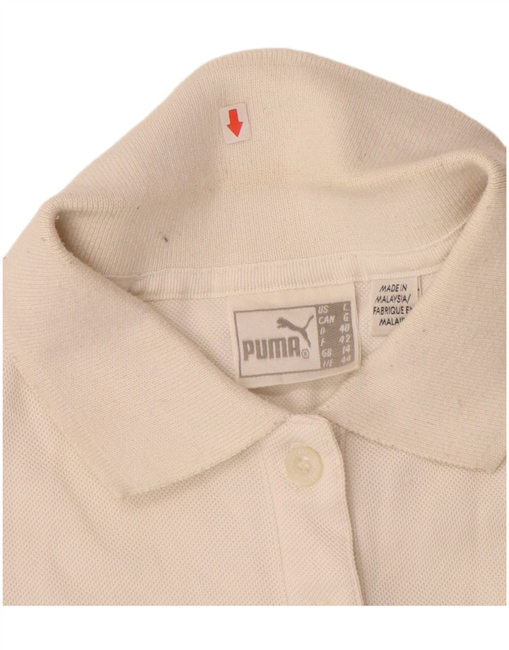 PUMA Polo sans manches pour femme UK 14 Medium Off White