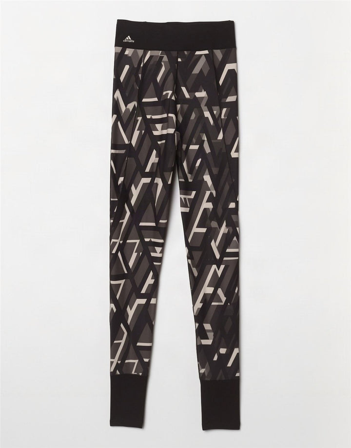 Adidas Climalite Leggings UK 8/10 Petit Noir Géométrique