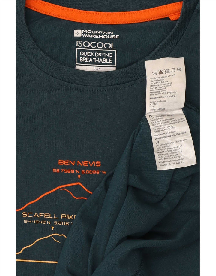 Mountain Warehouse T-shirt graphique IsoCool pour homme, petit, vert, coton