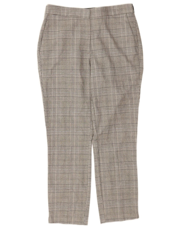 Zara Pantalon court femme Small W26 L24 Gris à carreaux