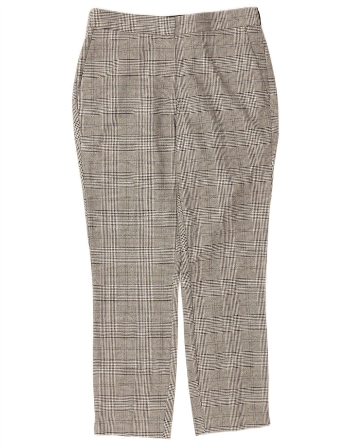 Zara Pantalon court femme Small W26 L24 Gris à carreaux