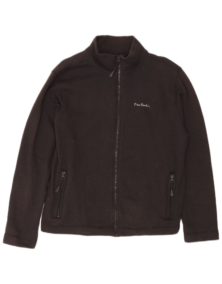 Pierre Cardin Veste de survêtement pour homme en coton noir moyen