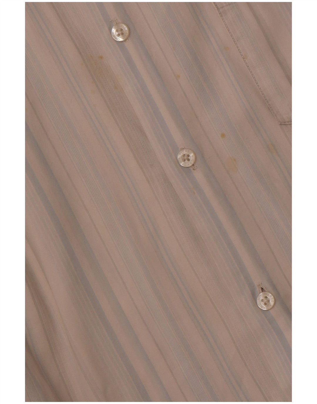 PIERRE CARDIN Chemise Manches Courtes Homme 2XL Bleu Rayé Coton