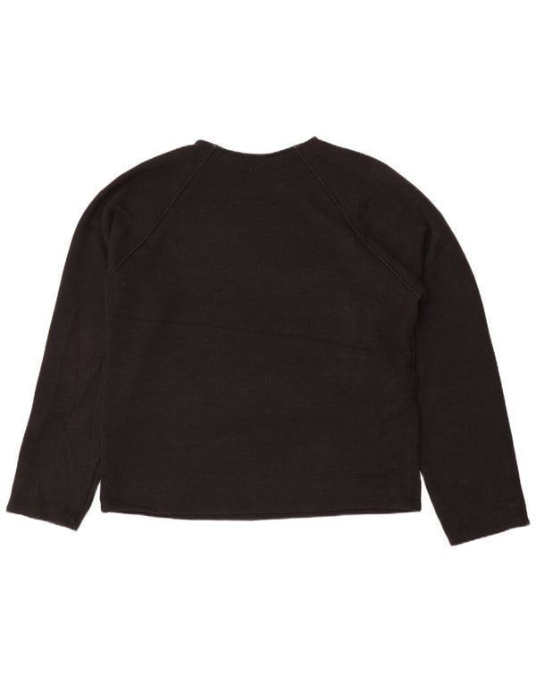 Zara Sweat-shirt surdimensionné pour femme UK 16 Large Noir Polyester