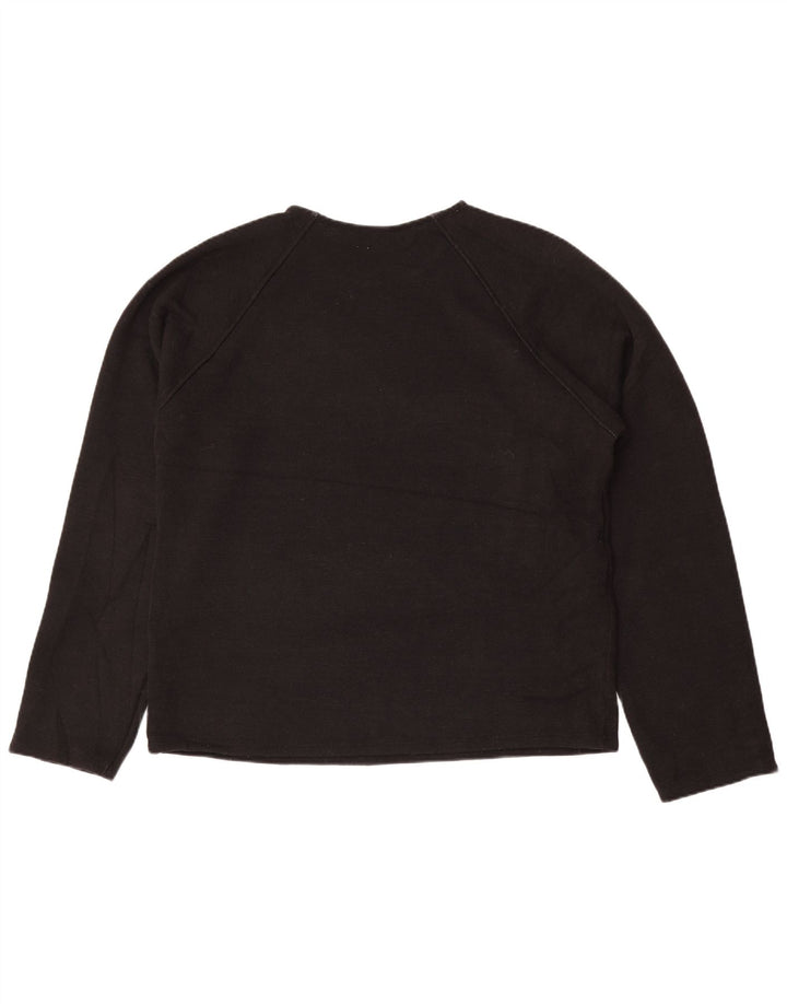 Zara Sweat-shirt surdimensionné pour femme UK 16 Large Noir Polyester