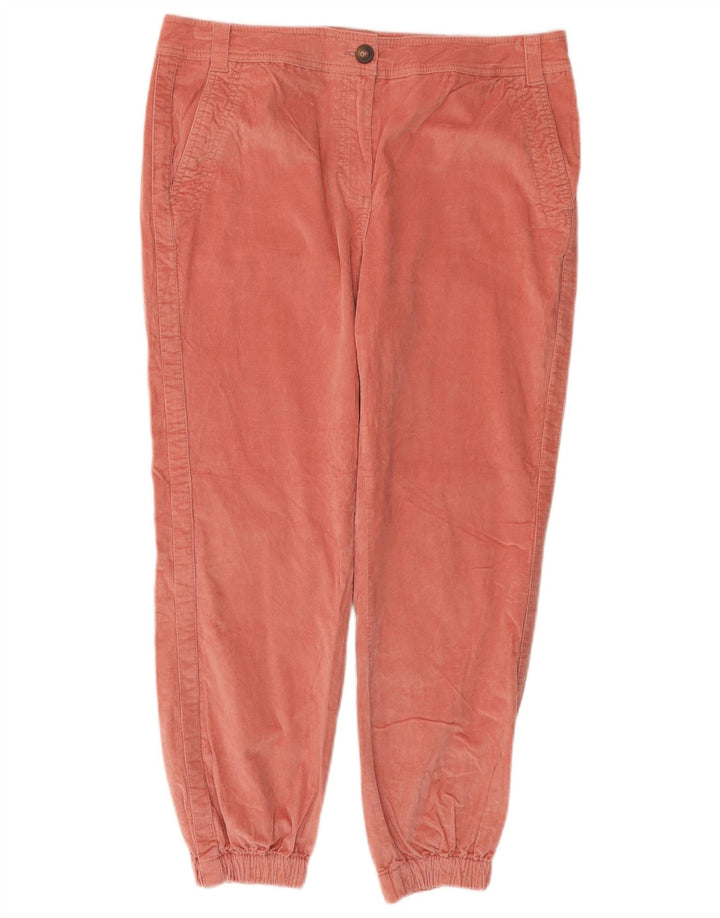 BODEN Pantalon de jogging court en velours côtelé pour femme UK 14 Large W34 L25 Rose
