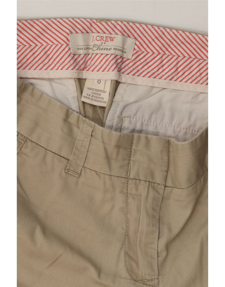 J. CREW Short Chino Femme US 0 XS W28 Coton Beige