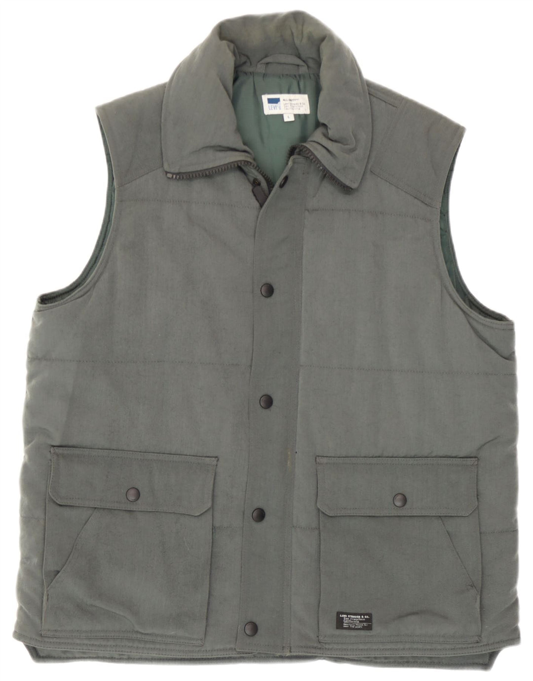 Levi's Gilet rembourré homme UK 40 Large Vert Polyamide