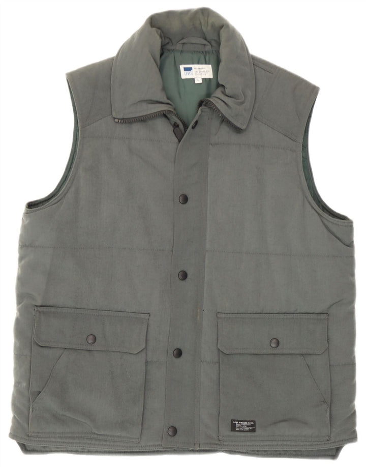 Levi's Gilet rembourré homme UK 40 Large Vert Polyamide