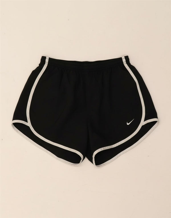 Nike Short de sport Dri Fit pour femme UK 8 Small Noir Polyester