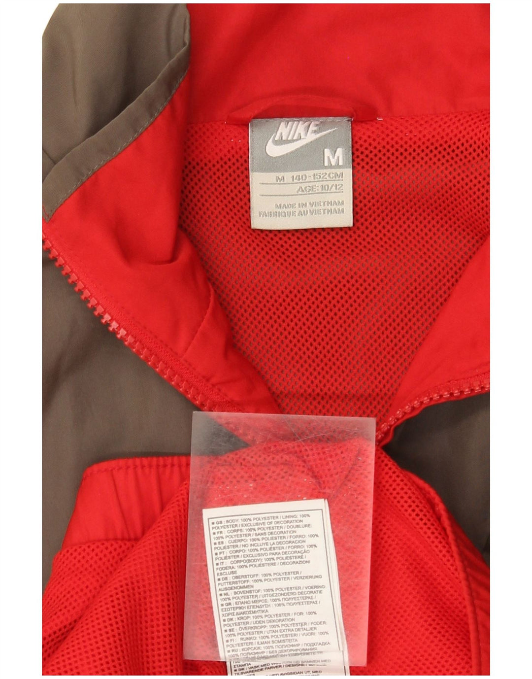Veste de survêtement Nike Graphic pour garçon, 10-11 ans, rouge moyen, colour block