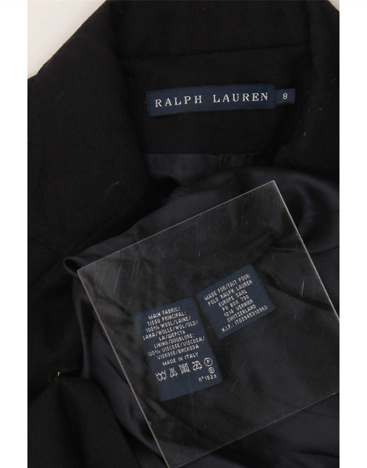 Ralph Lauren Veste blazer à 2 boutons pour femme US 8 en laine bleu marine moyen