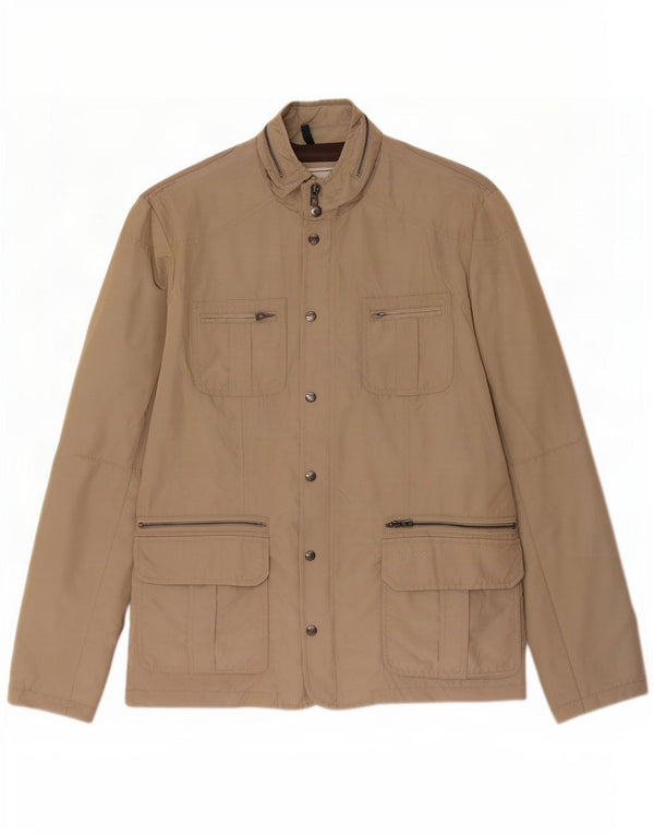 Geox Veste utilitaire à capuche Respira pour homme UK 46 3XL Beige Polyamide