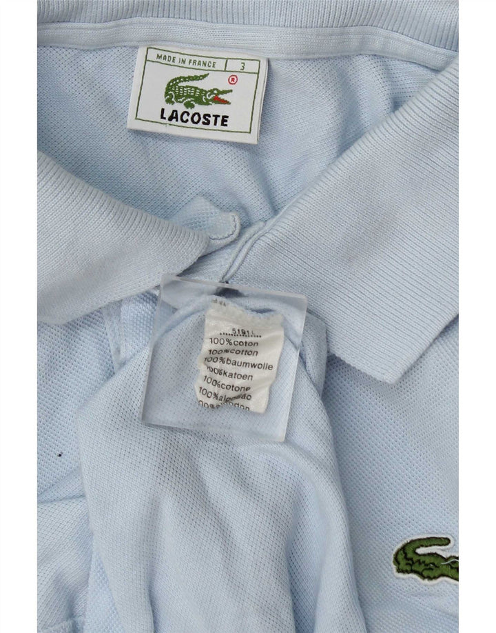 Lacoste Polo à manches longues pour homme Taille 3 Petit coton bleu
