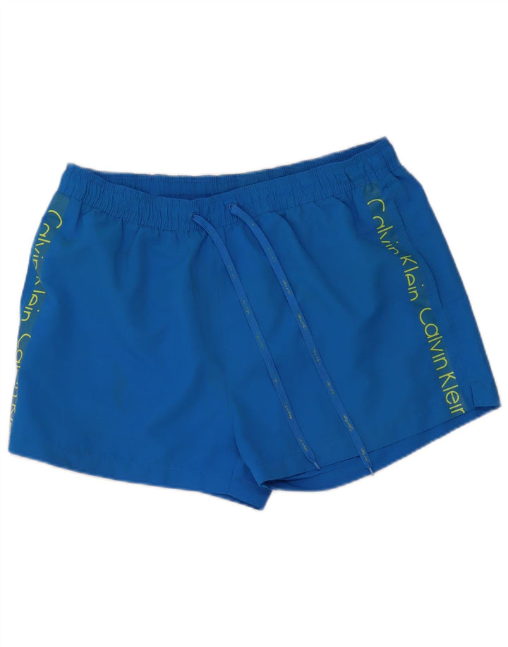 Calvin Klein Short de bain graphique pour homme XL Bleu Polyester