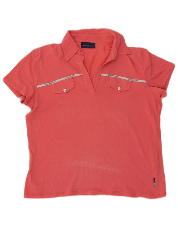 Trussardi Polo Femme UK 18 XL Rose Coton