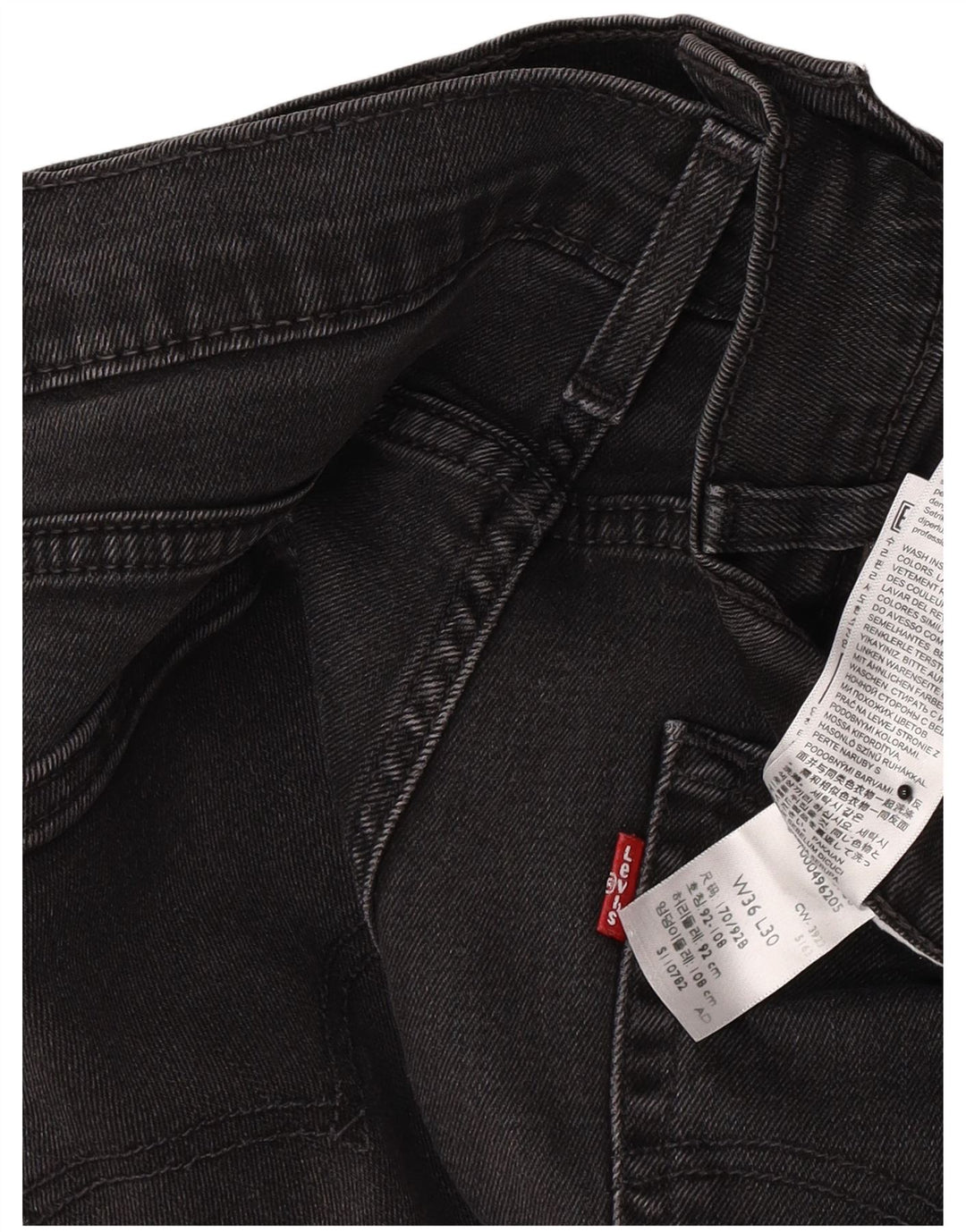 Levi's Jean Droit Homme W36 L30 Noir Coton