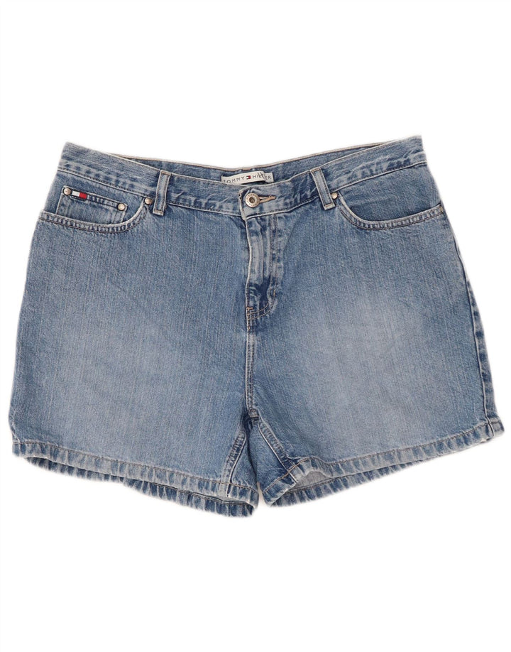 TOMMY HILFIGER Short en jean pour femme US 10 Large W34 Bleu Coton